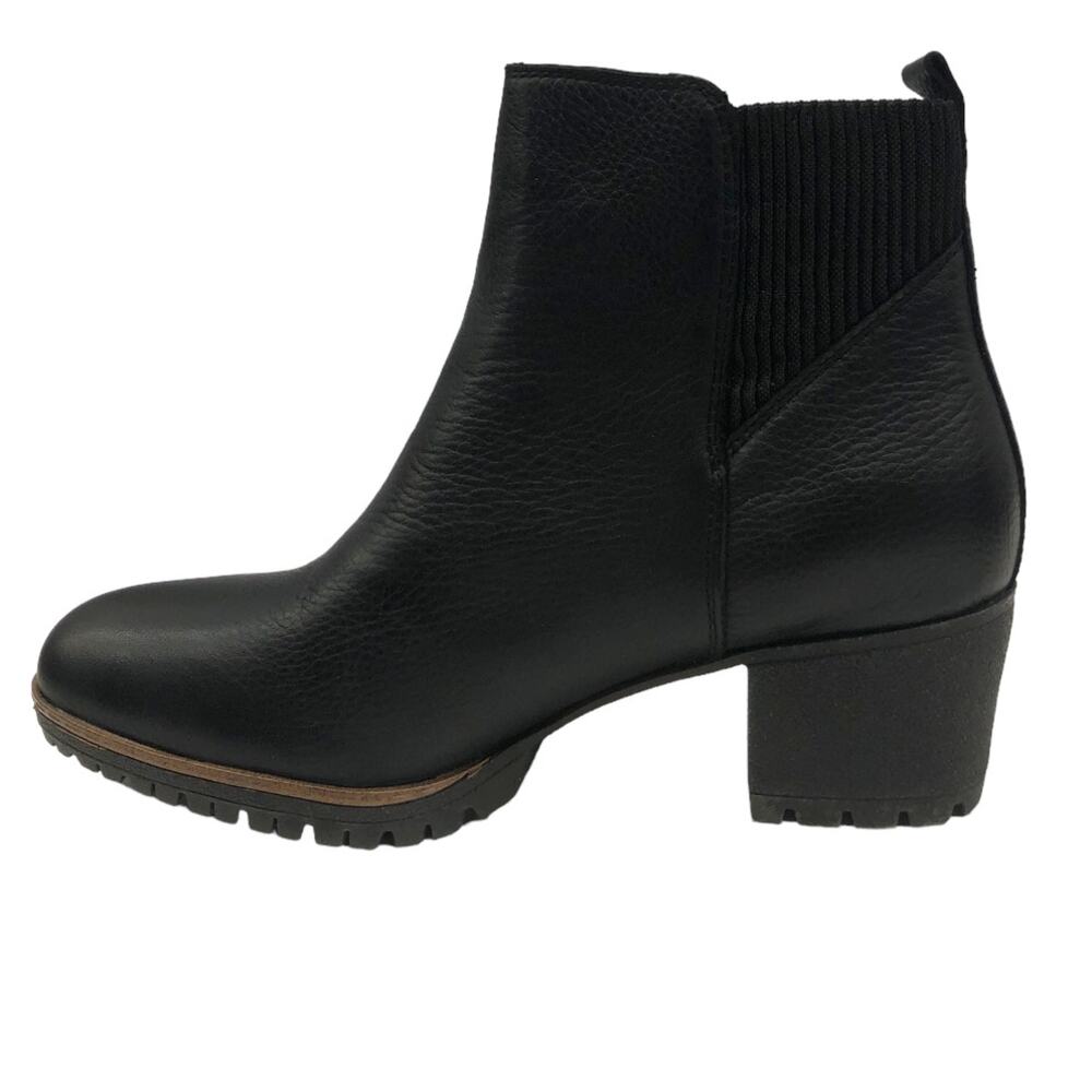 DR. SCHOLL'S LIVELY STRETCH ALMOND TOE BOOTIES BLACK CHELSEA BOOTS 6 Women's